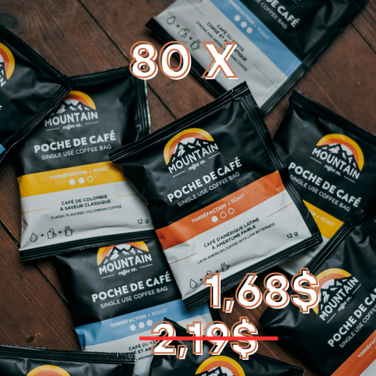 CUSTOMIZABLE BOX OF 80 SINGLE SERVE COFFEE BAGS